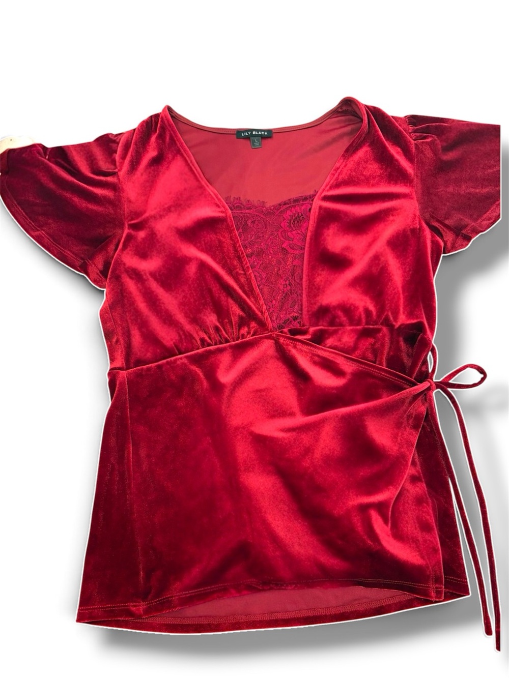 Women’s Red Velvet Top
